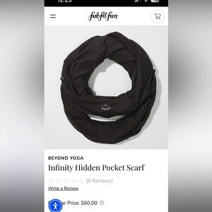 Beyond Yoga scarf neck wrap with pocket FabFitFun